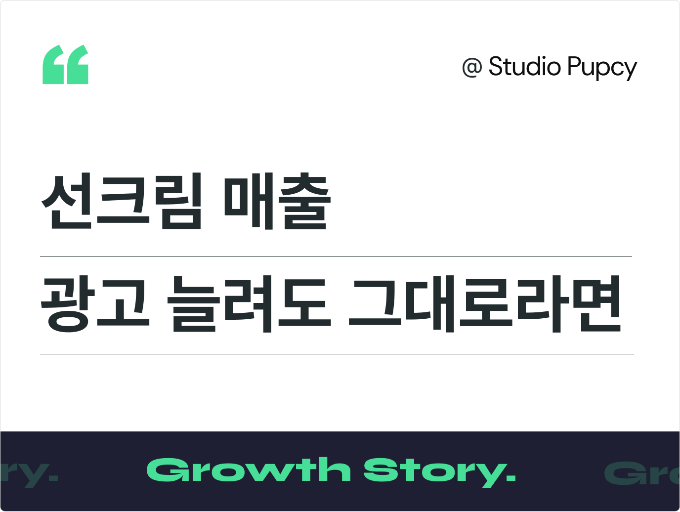 선크림 마케팅 전략: 시즌 매출에 의존하지 않는 연매출 구조 설계